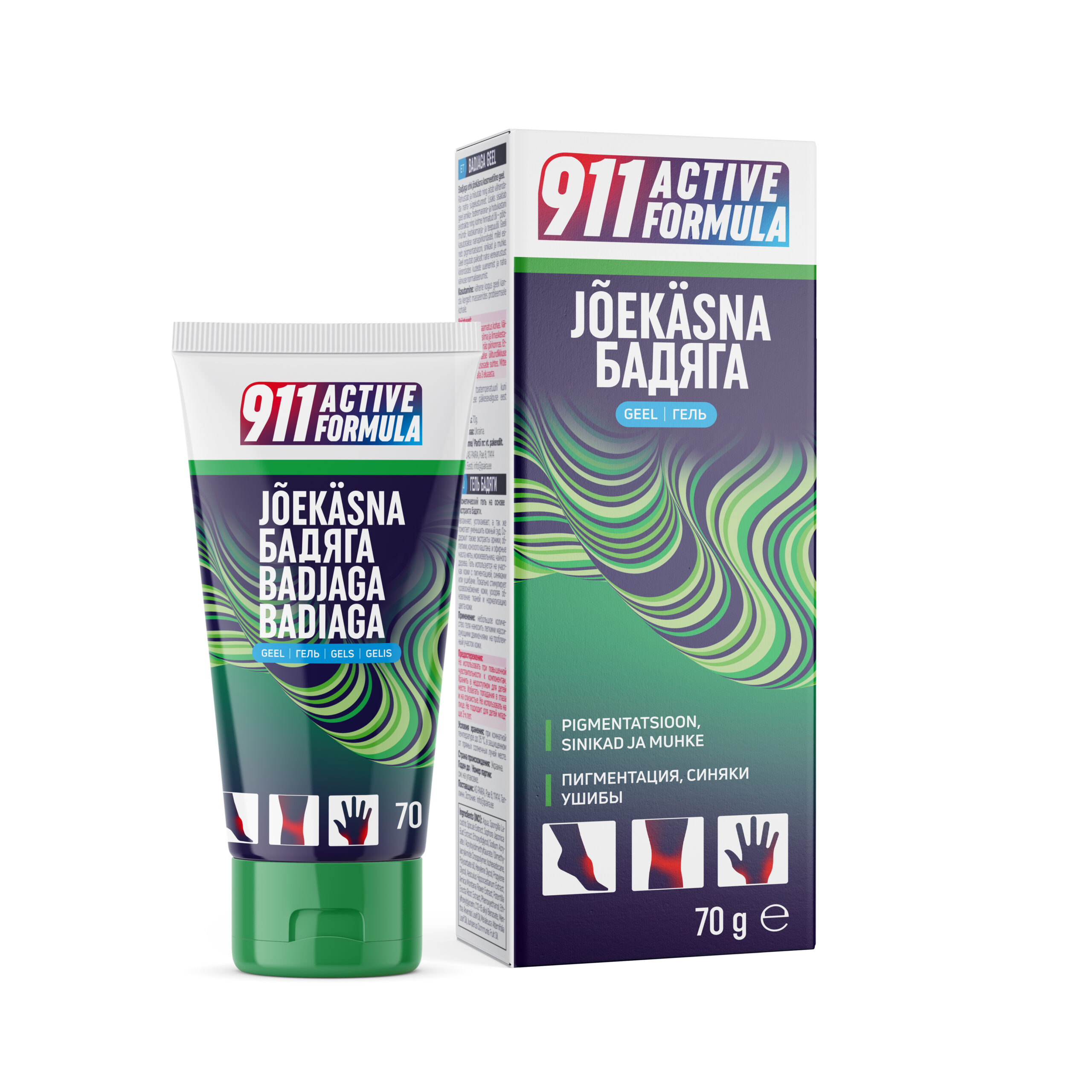 911 Active Formula Jõekäsna (Badjaga) geel 70g