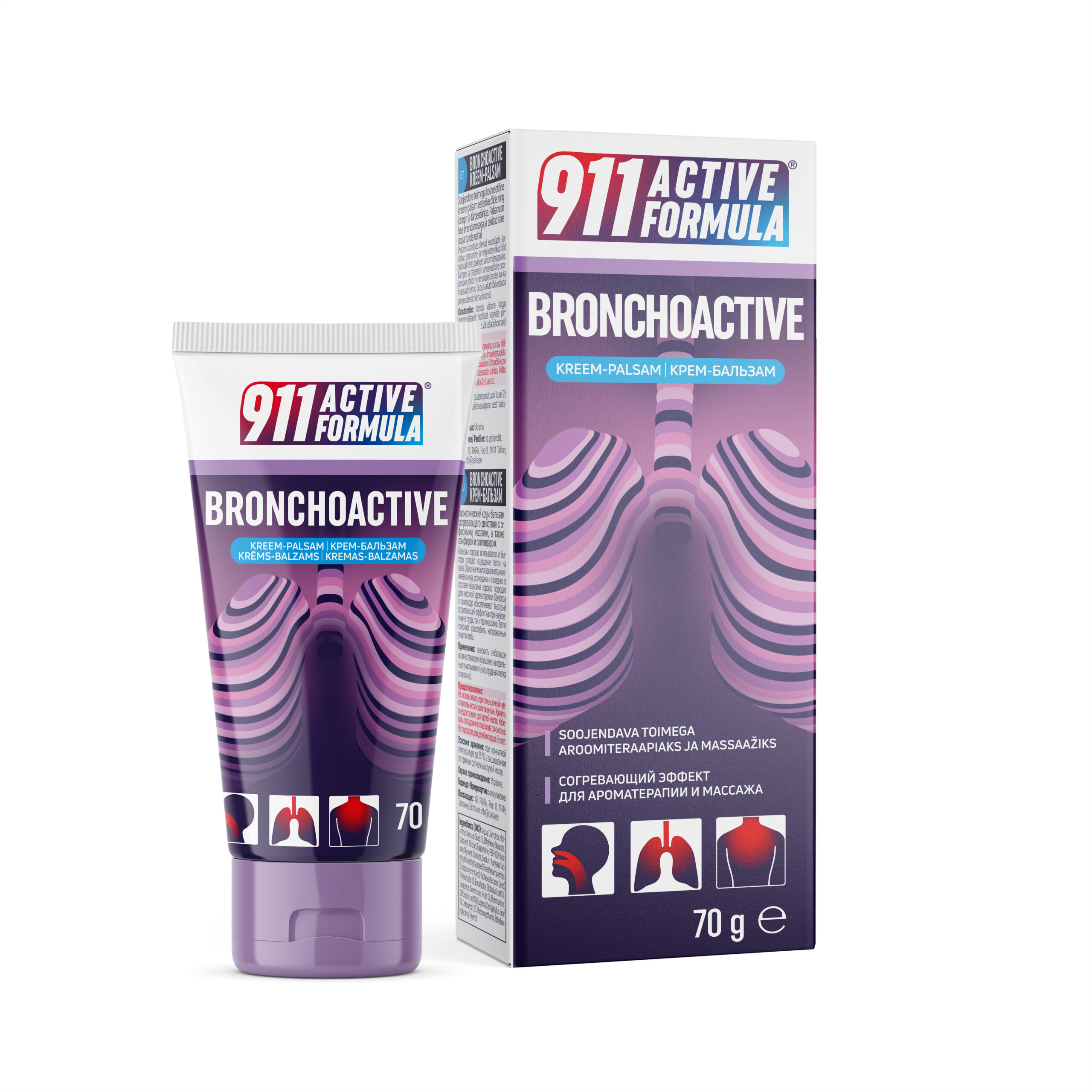 911 Active Formula Bronchoactive kreem-palsam 70g