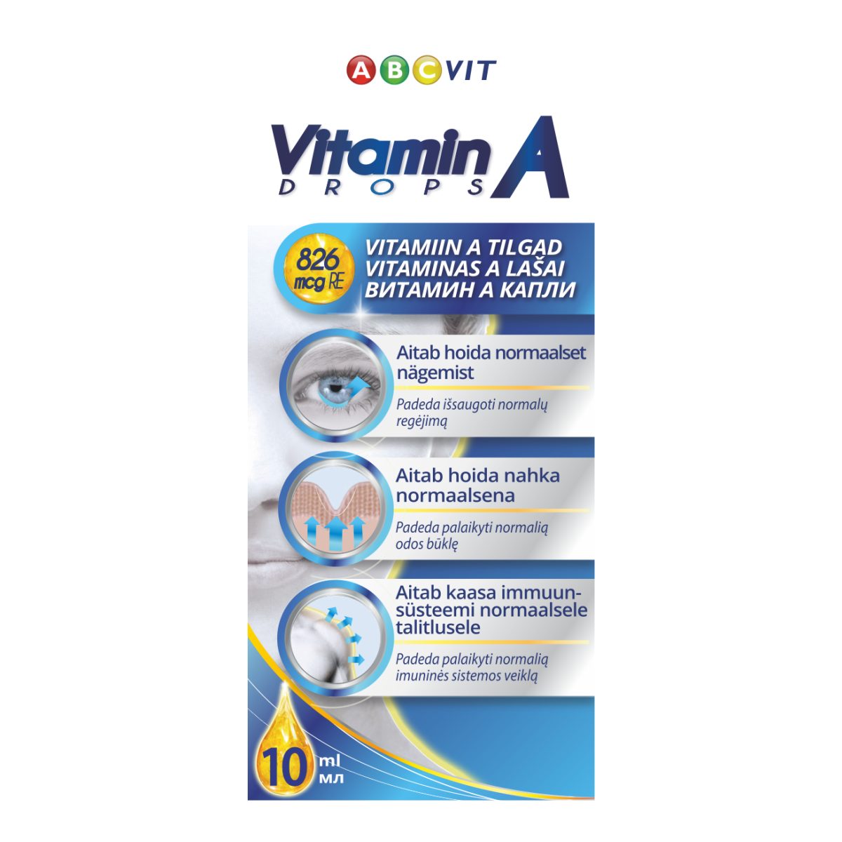 ABCvit A-Vitamiini tilgad 10ml (pipetiga)