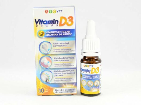 ABCvit D₃-vitamiini tilgad 11µg /440 IU 10ml (pipetiga)
