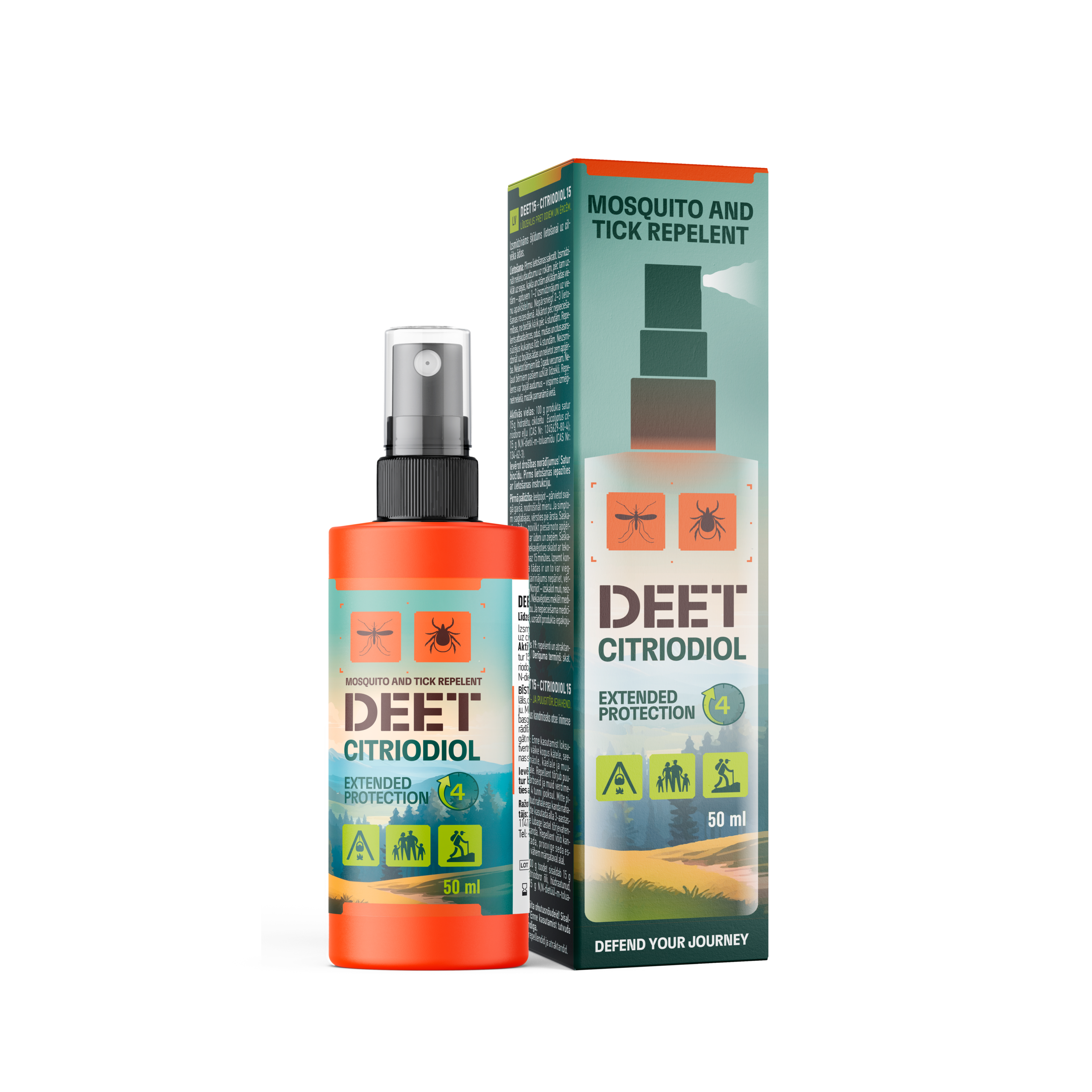 Deet + Citriodiol Spray Mosquito- and Tick Repellent 50Ml