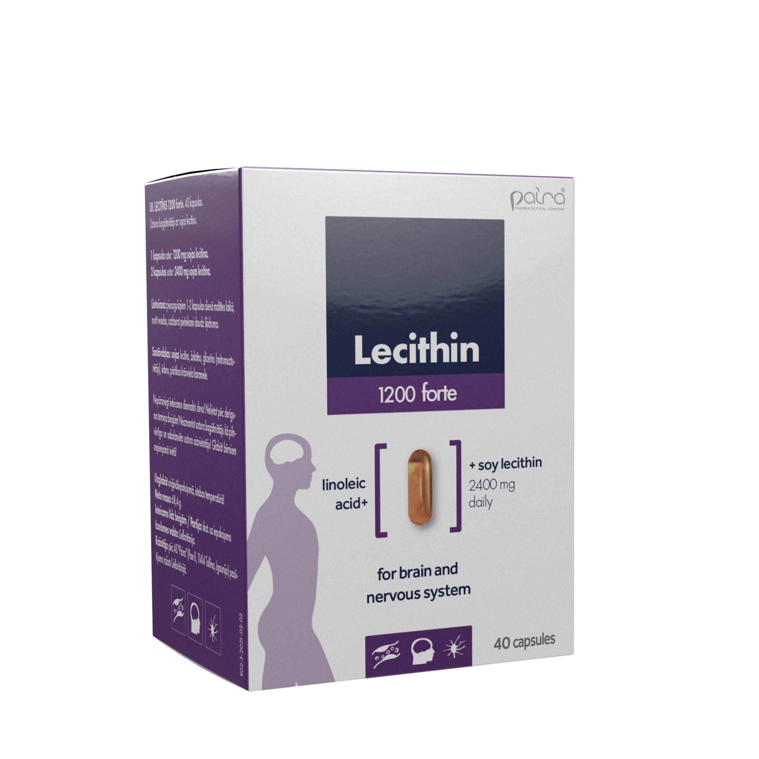 Paira Letsitiin (Lecithin) 1200 Forte Caps N40