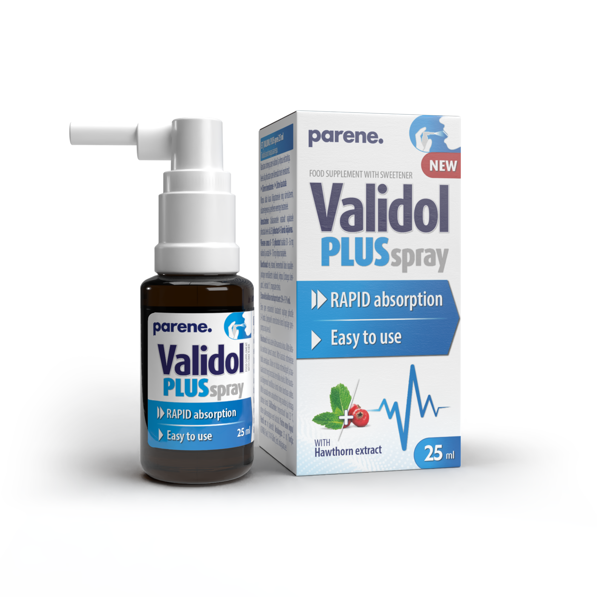 Parene. Validol PLUS spray (Validol+Viirpuu sprei) 25ml