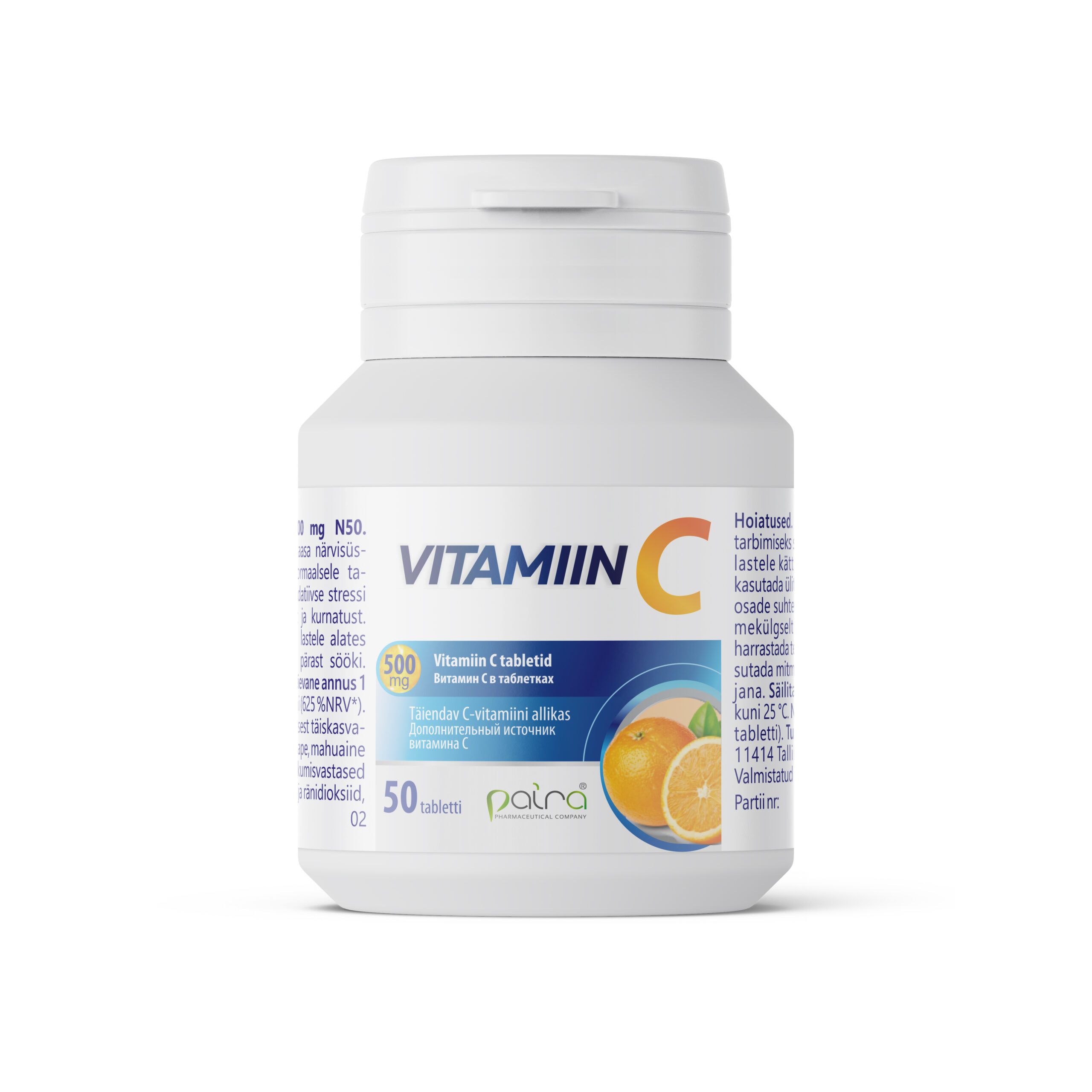 Paira Vitamiin C 500mg tabl. N50