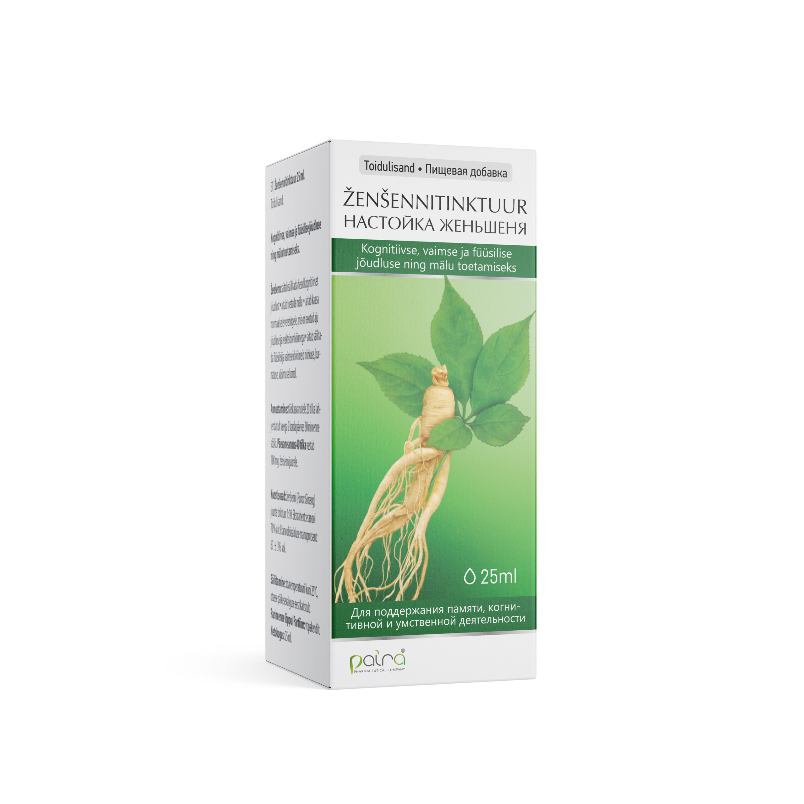 Paira Ženšennitinktuur (ginseng) 25ml