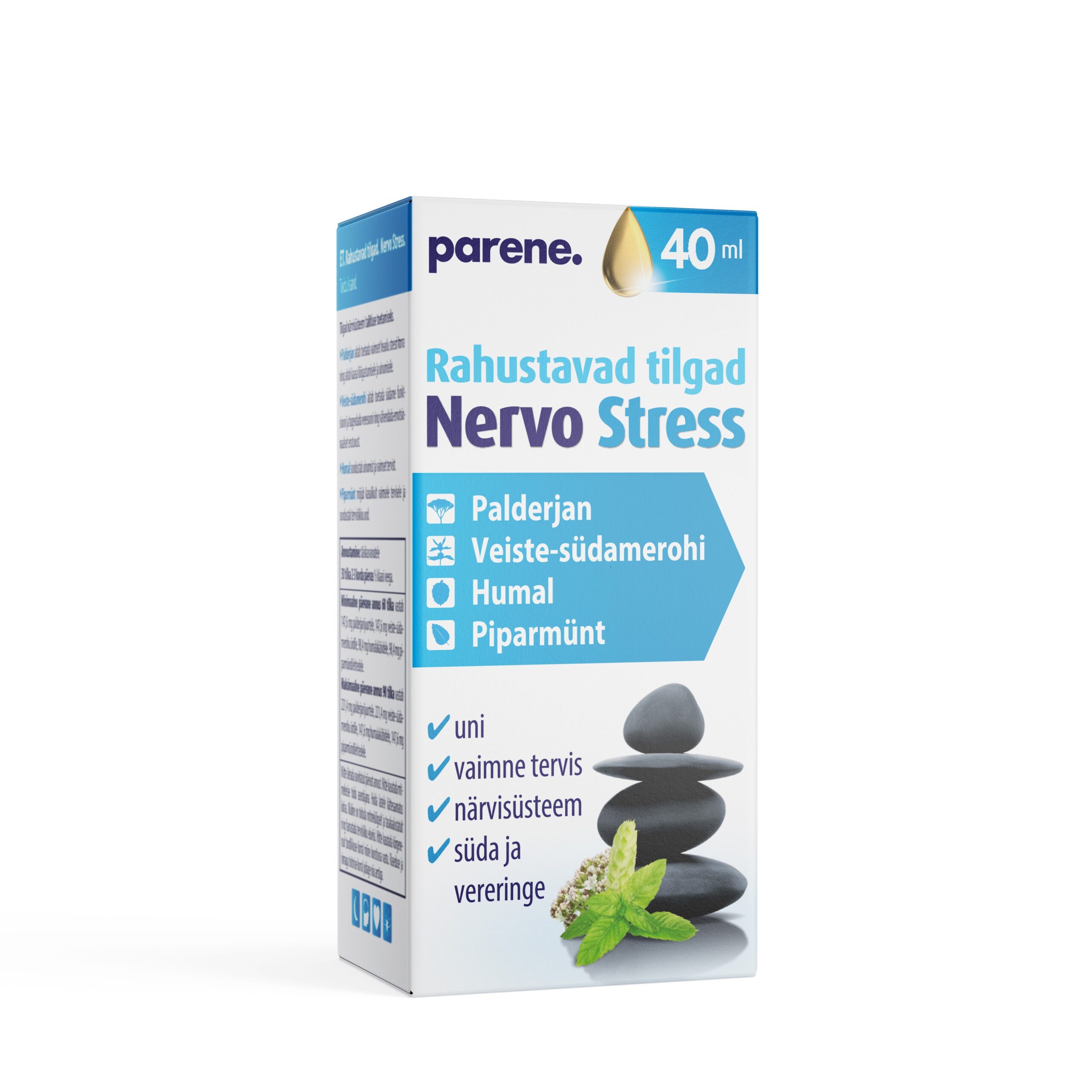 Parene. Nervo Stress Rahustavad tilgad 40ml